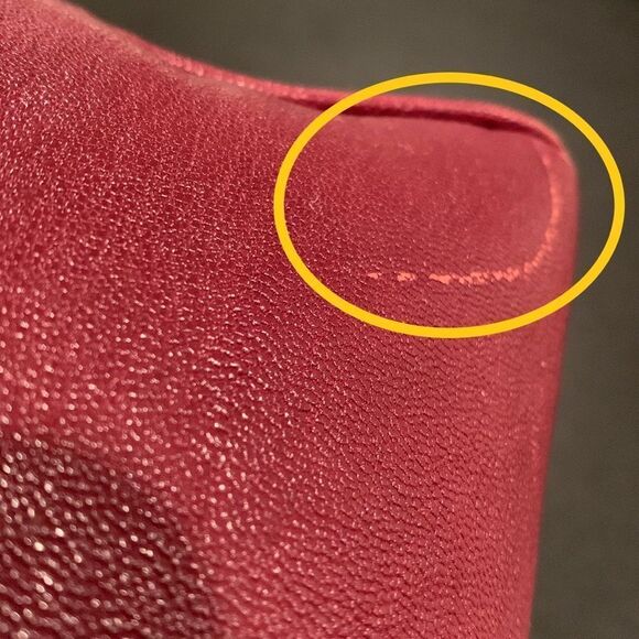 Cole Haan Reddington Leather & Suede Colorblock Tote – Red Hot Pink - Picture 13 of 13